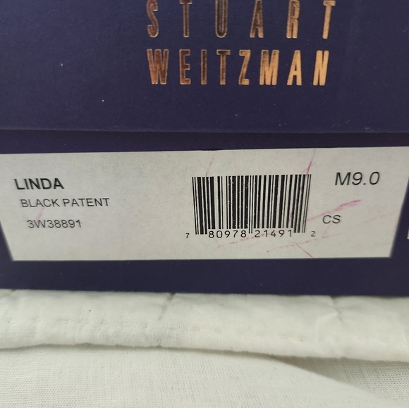 Stuart Weitzman Womens Patent Leather Peep Toe Pumps Black Size 9 Me… - Picture 3 of 7